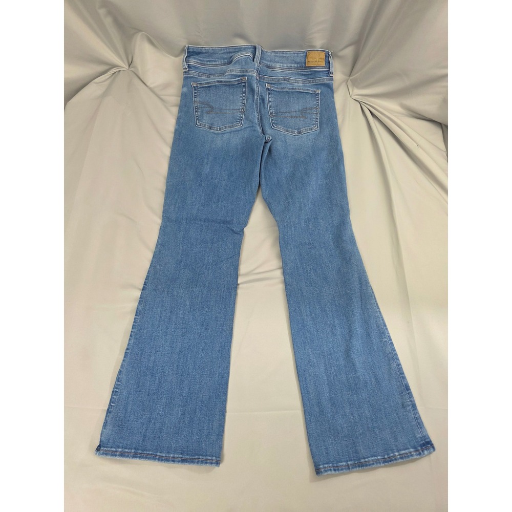 American Eagle Next Level Stretch Flare Jeans Medium Wash Size 8 Womens - Picture 8 of 15